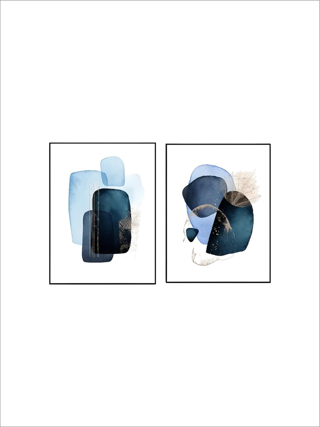 Set of 3Pcs Minimalist Blue Abstract nordic Wall Art Fine Art Canvas Prints Pictures For Modern Living Room Bedroom Art Decor