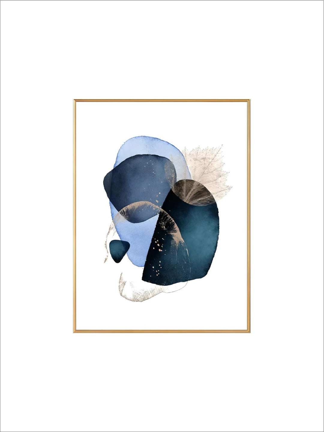 Set of 3Pcs Minimalist Blue Abstract nordic Wall Art Fine Art Canvas Prints Pictures For Modern Living Room Bedroom Art Decor