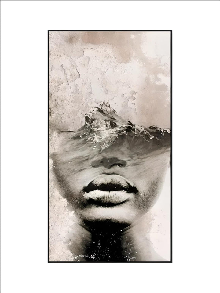 Modern Abstract Portrait Superimposition Landscape Wall Art
