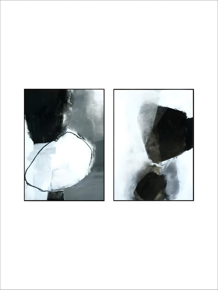 Dark Stones Abstract Wall Art Fine Art Canvas Prints nordic Pictures For Modern Apartment Living Room Home Office Decor