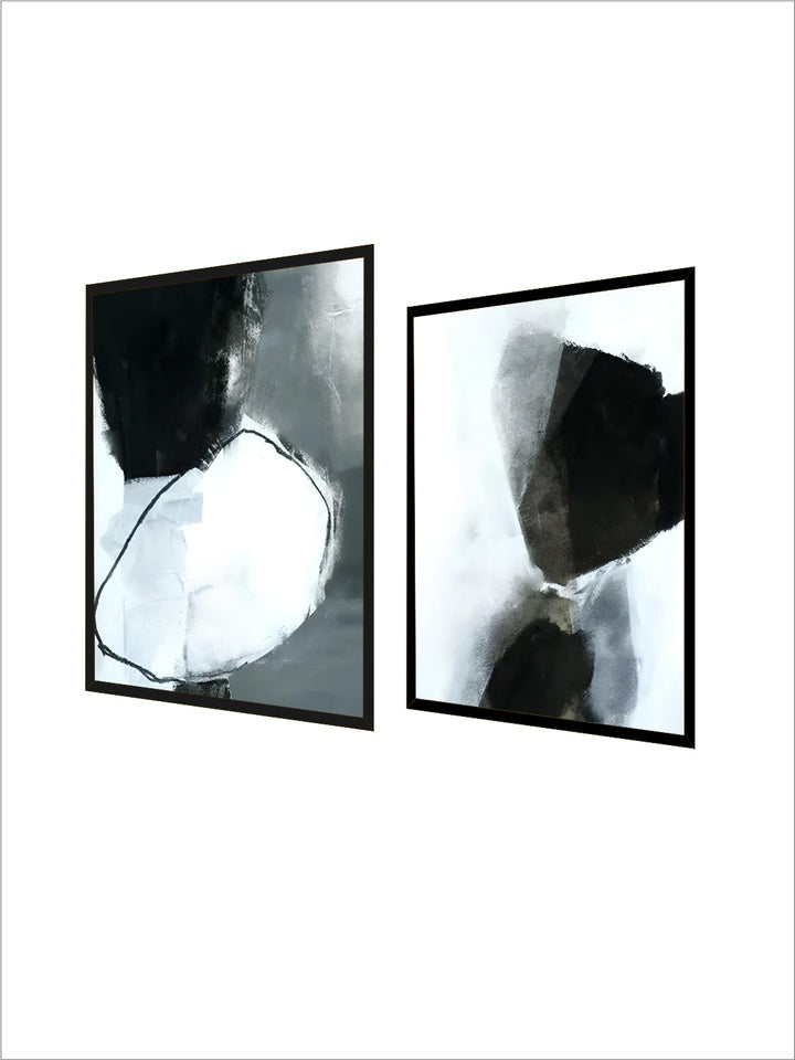 Dark Stones Abstract Wall Art Fine Art Canvas Prints nordic Pictures For Modern Apartment Living Room Home Office Decor