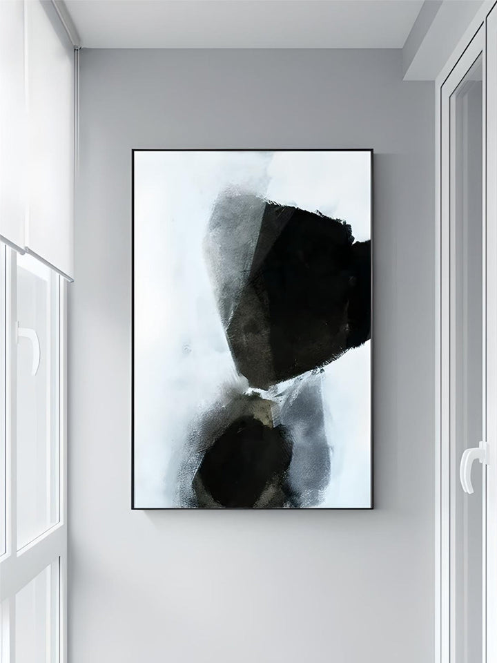 Dark Stones Abstract Wall Art Fine Art Canvas Prints nordic Pictures For Modern Apartment Living Room Home Office Decor