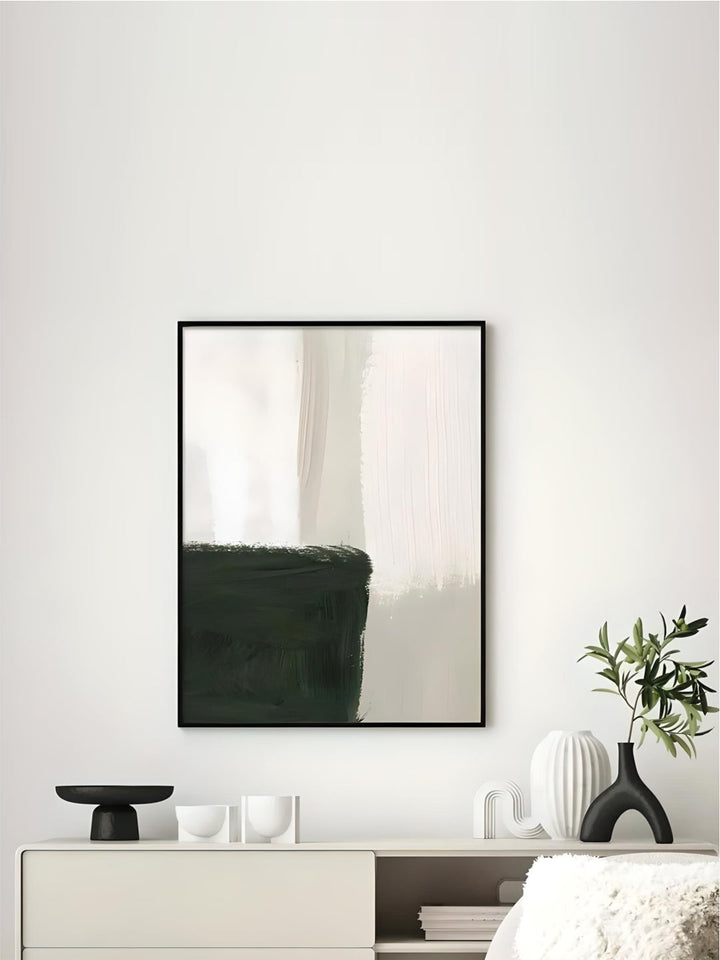 Modern Abstract Green Beige White Brushstroke Canvas Prints nordic Wall Artwork For Contemporary Living Room Home Decor Artwork