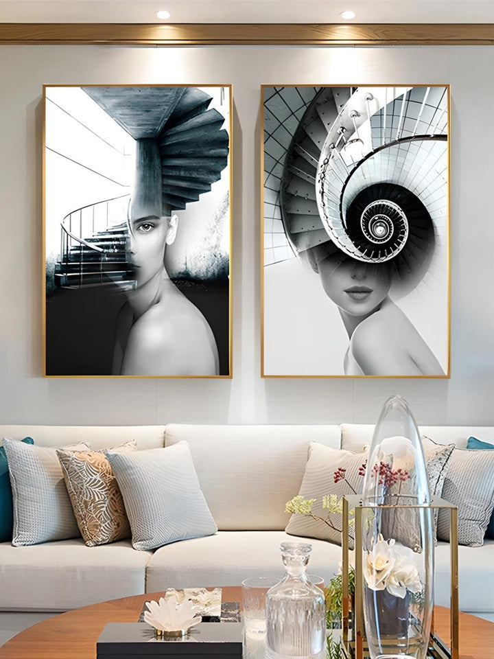 Abstract Fashion Architectural Fashion Wall Art Fine Art Canvas Prints Pictures For Modern Apartment Living Room Home Office Decor