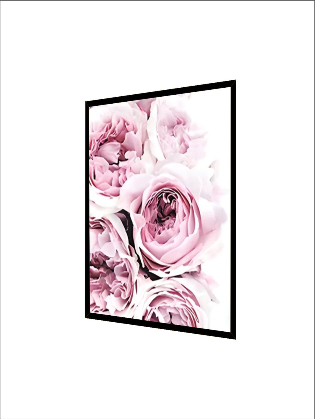 Minimalist Floral Pink & White Peonies Wall Art Fine Art Canvas Prints Pictures For Modern Living Room Bedroom Art Decor