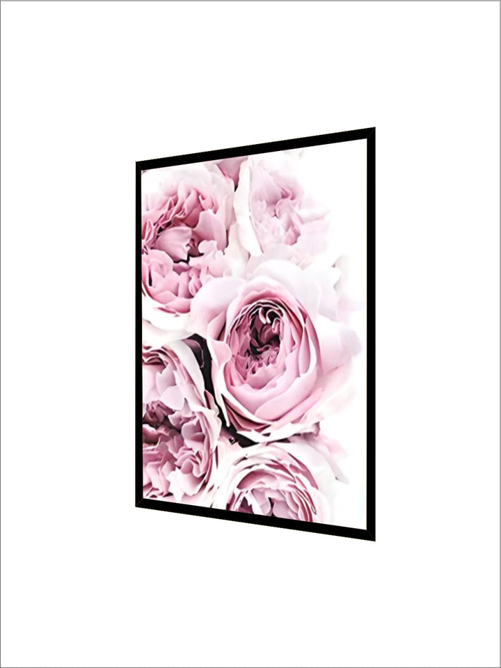 Minimalist Floral Pink & White Peonies Wall Art Fine Art Canvas Prints Pictures For Modern Living Room Bedroom Art Decor