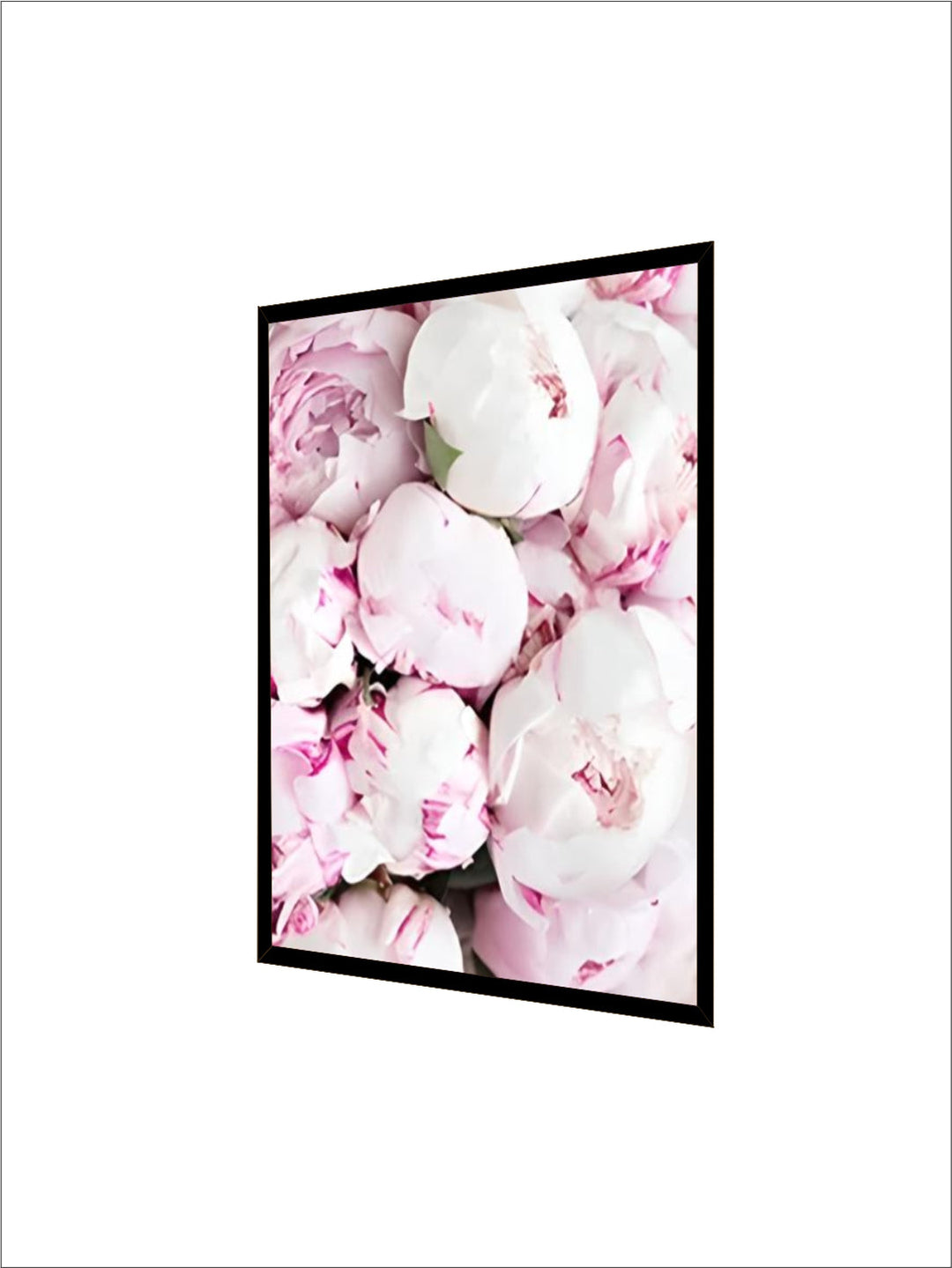 Minimalist Floral Pink & White Peonies Wall Art Fine Art Canvas Prints Pictures For Modern Living Room Bedroom Art Decor
