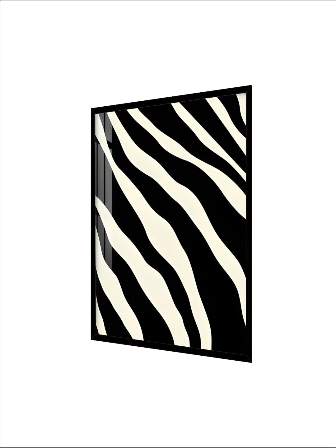 Abstract Minimalist Black White Zebra Print Wall Art Fine Art Canvas Prints Contemporary Art For Modern Apartment Living Room Decor