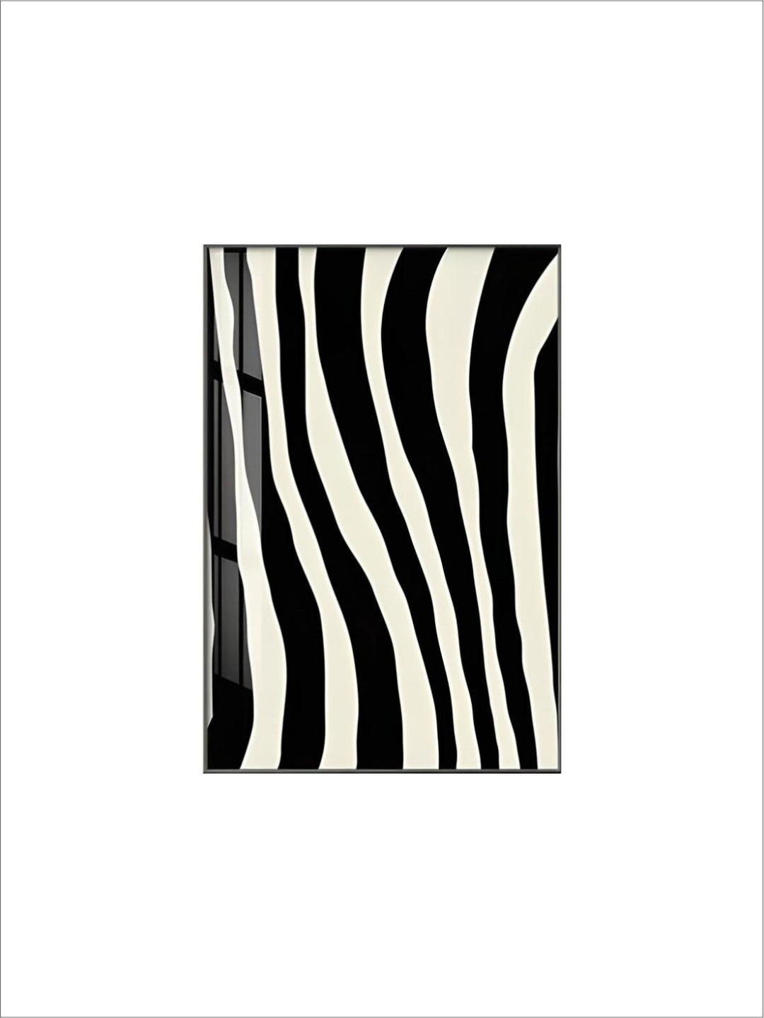 Abstract Minimalist Black White Zebra Print Wall Art Fine Art Canvas Prints Contemporary Art For Modern Apartment Living Room Decor