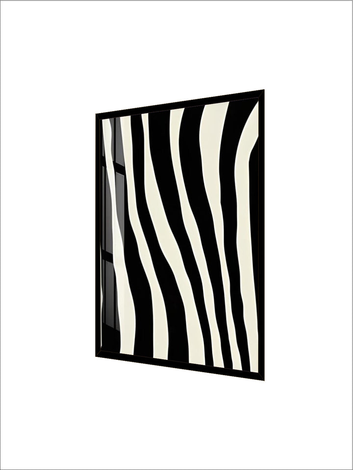 Abstract Minimalist Black White Zebra Print Wall Art Fine Art Canvas Prints Contemporary Art For Modern Apartment Living Room Decor
