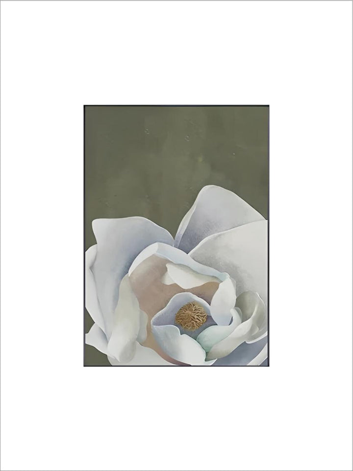 Scandinavian Big Floral Wall Art Fine Art Canvas Prints White Petal Flower Posters Modern Botanical Pictures For Foyer Living Room