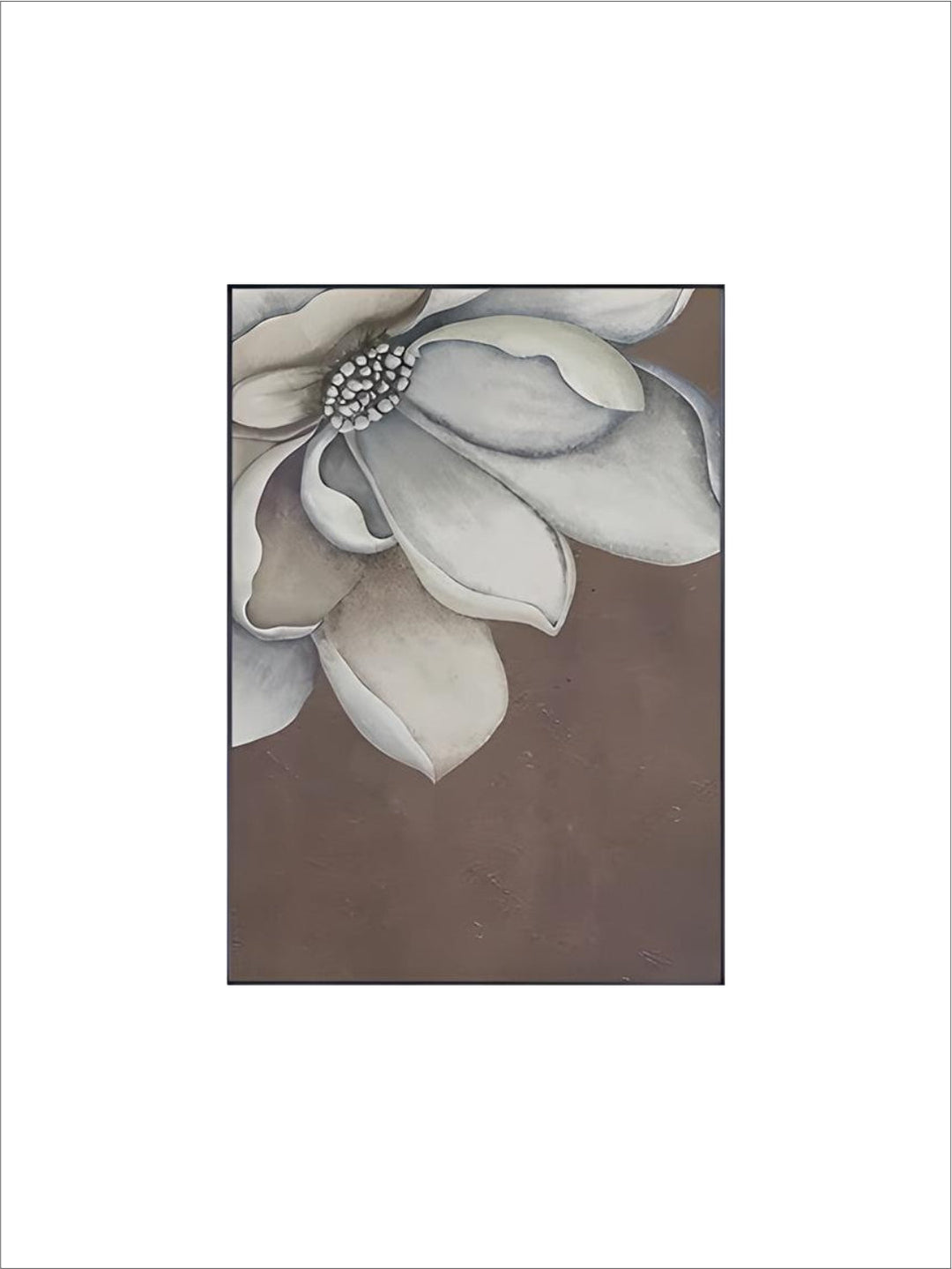 Scandinavian Big Floral Wall Art Fine Art Canvas Prints White Petal Flower Posters Modern Botanical Pictures For Foyer Living Room