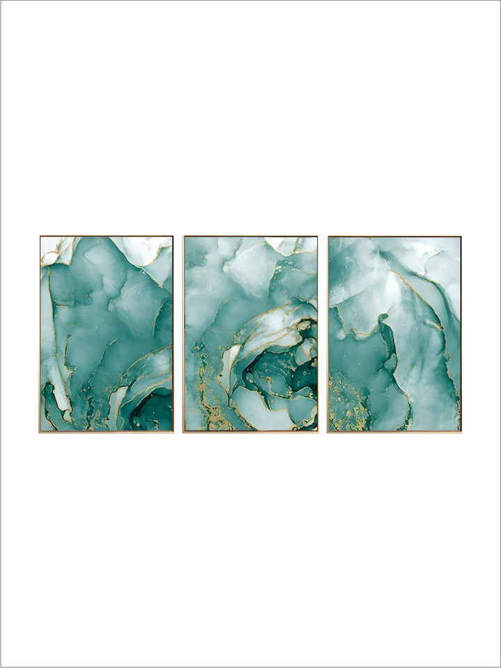 Modern Abstract Aqua Liquid Marble Prints Wall Art Fine Art 
