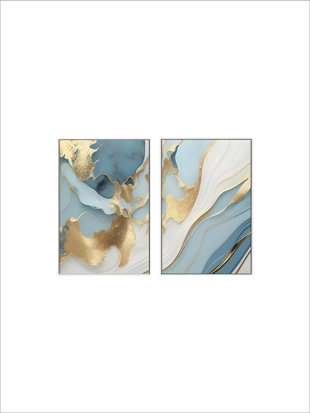 Modern Abstract Golden Blue Liquid Marble Print Wall Art Fine Art Canvas Prints Pictures For Living Room Bedroom nordic Home Decor
