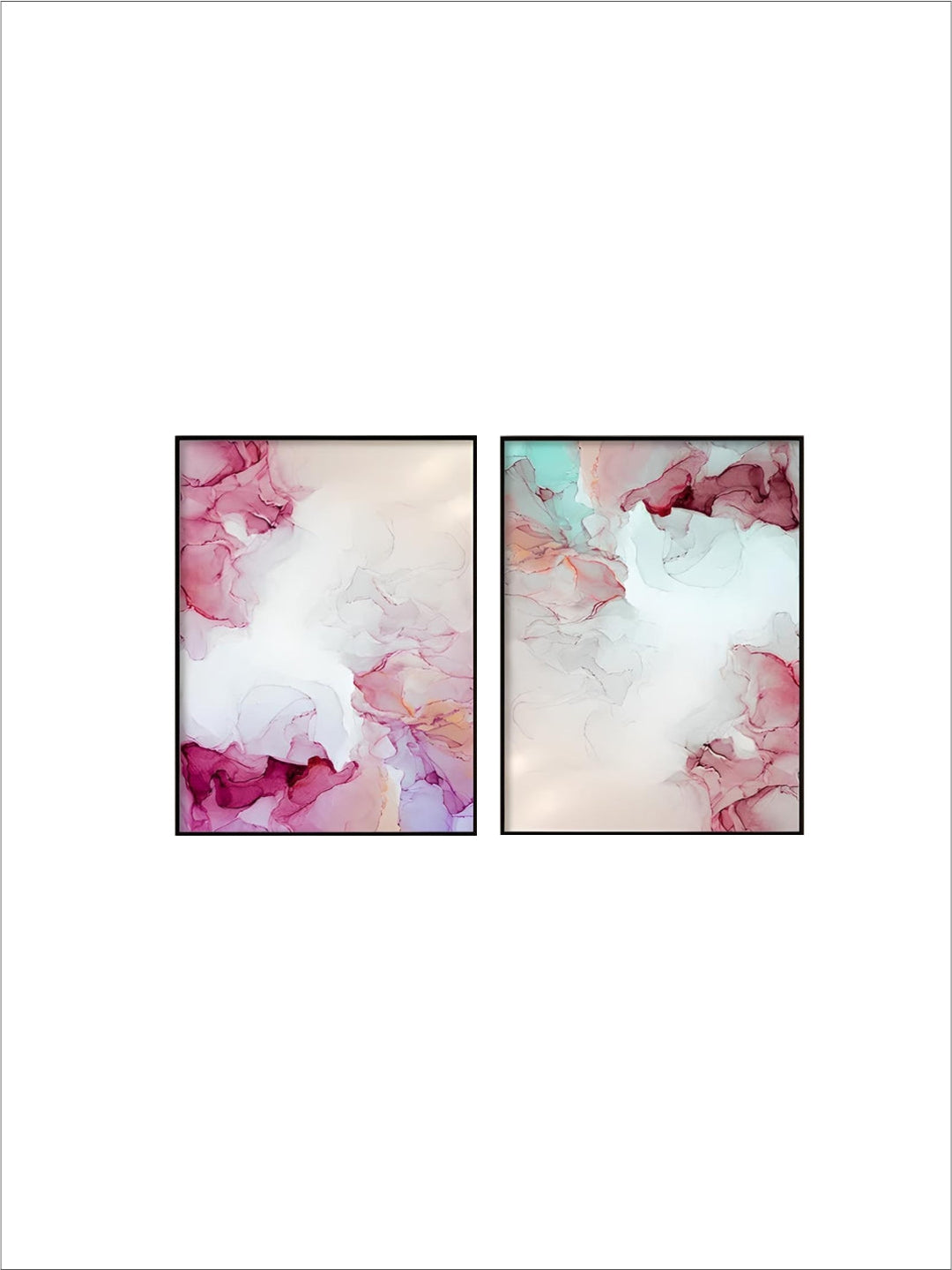 Abstract Minimalist Pink Ink Marble Print Wall Art Fine Art Canvas Prints Pictures For Living Room Bedroom Hotel Room Art Decor