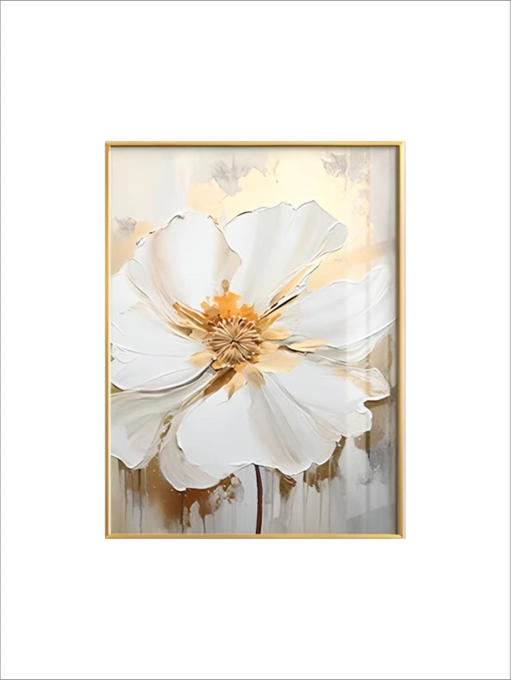Big White Floral Wall Art Fine Art Canvas Prints Modern Botany Pictures For Living Room Dining Room Entrance Hallway Wall Decoration