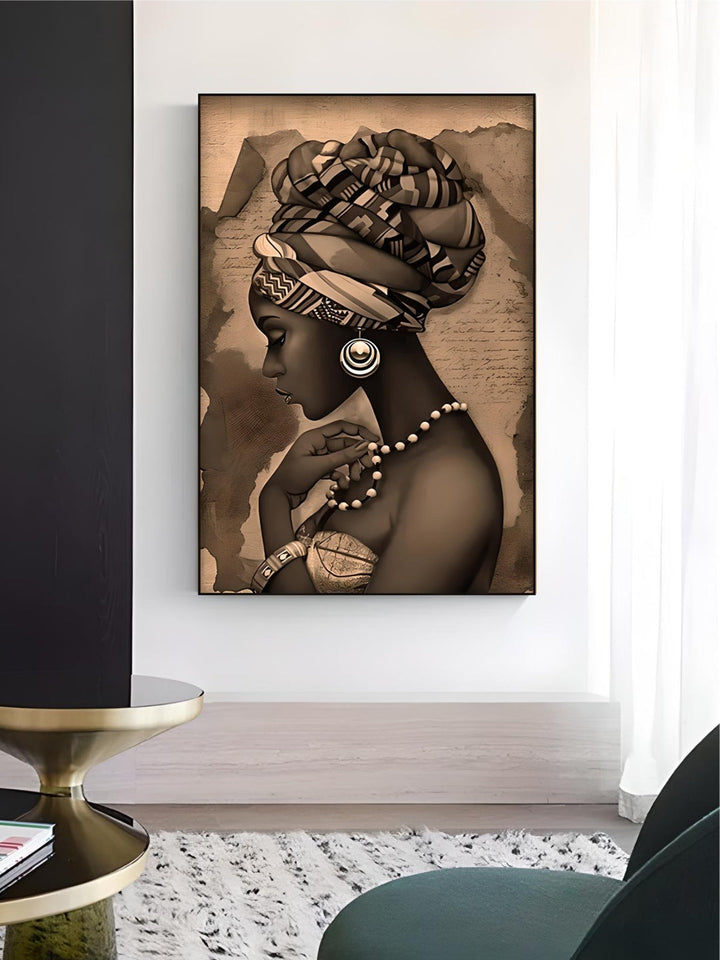 Golden Girl Fashion Wall Art Fine Art Canvas Prints Modern Abstract Portrait Pictures For Living Room Bedroom Boutique Salon Art Decor