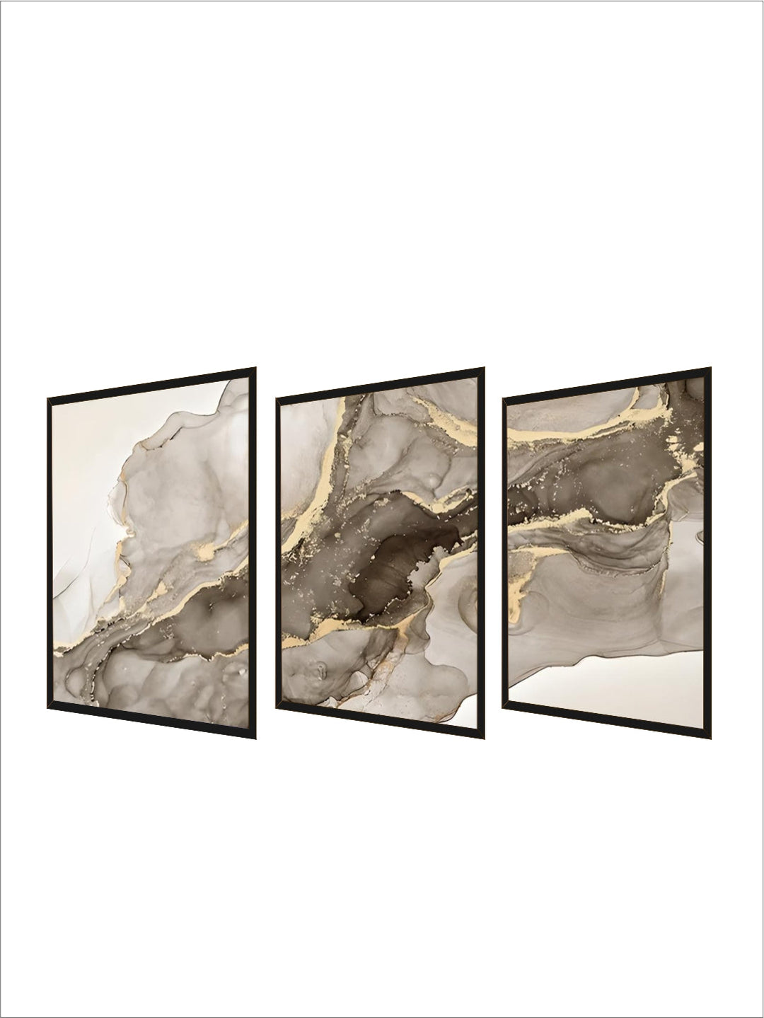 Modern Abstract Black Beige Liquid Marble Wall Art Fine Art Canvas Prints Pictures For Living Room Bedroom Light Luxury Home Decor