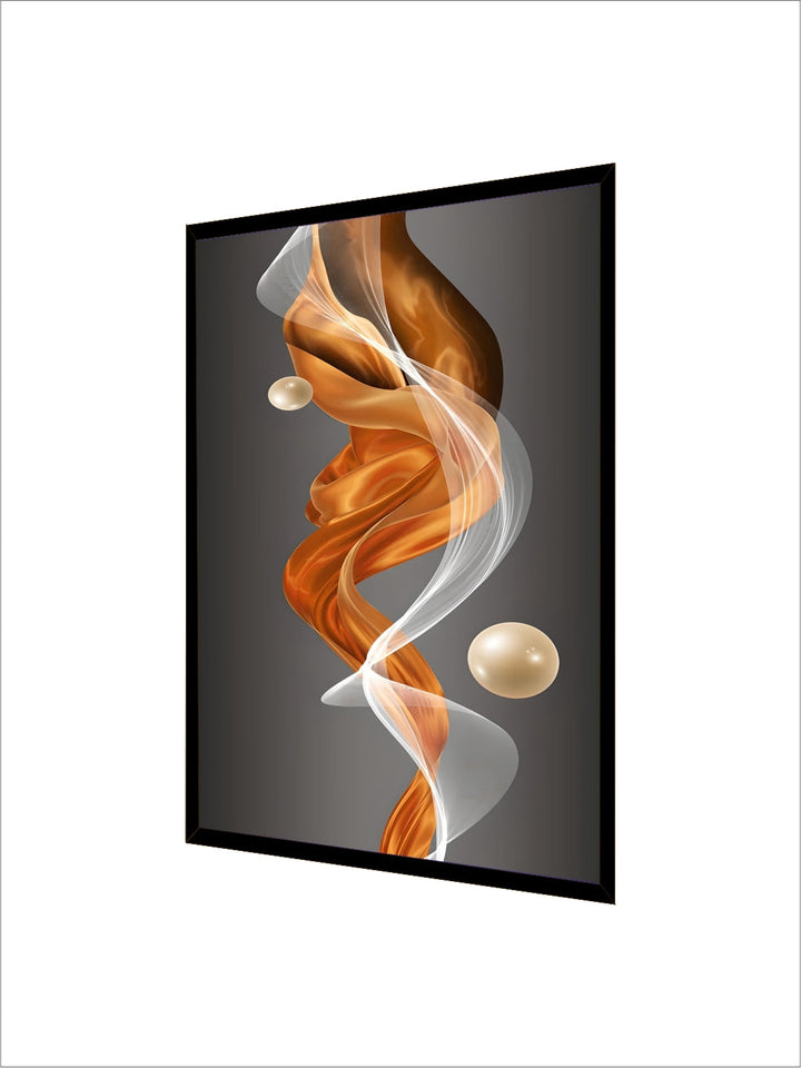 Mystical Golden Deer Flowing Landscape Wall Art Fine Art Canvas Prints Vertical Format Auspicious nordic Pictures For Entrance Hall Decor