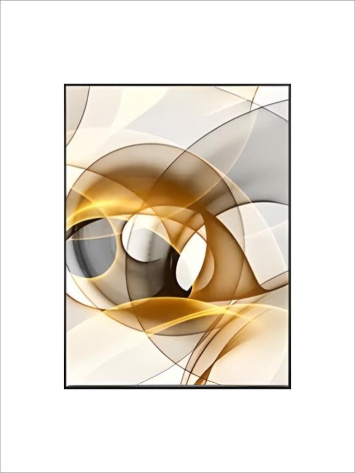 Abstract Flowing Black Golden Threads Wall Art Fine Art Canvas Prints Pictures For Modern Apartment Living Room Home Office Hotel Room Wall Decor