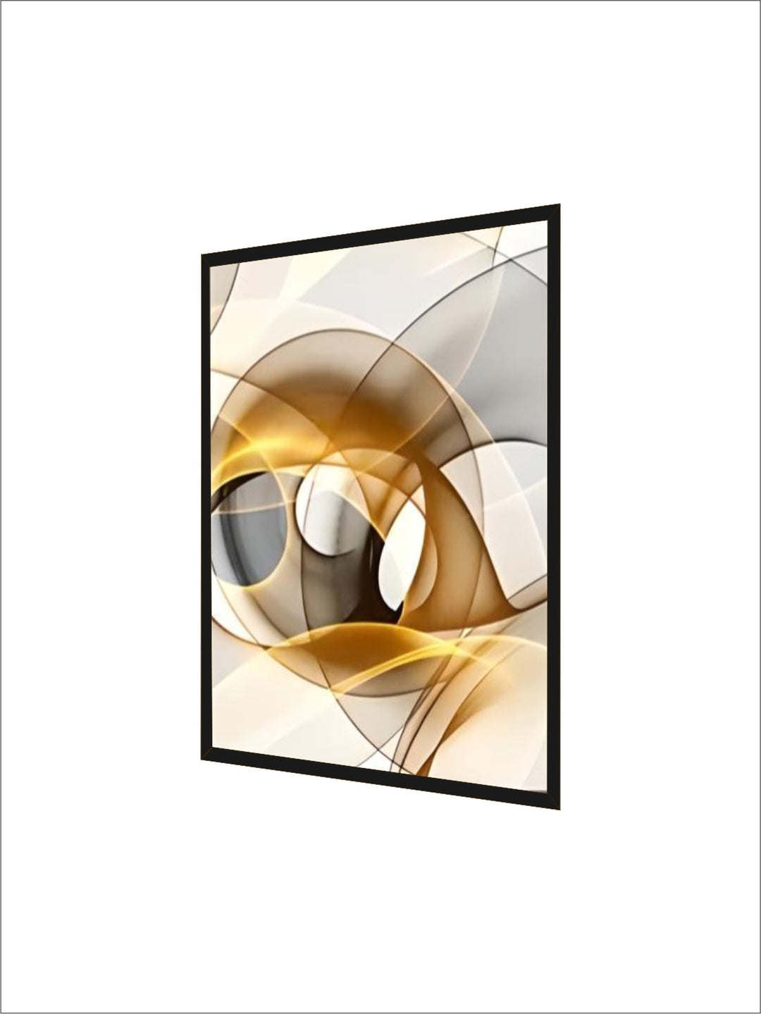 Abstract Flowing Black Golden Threads Wall Art Fine Art Canvas Prints Pictures For Modern Apartment Living Room Home Office Hotel Room Wall Decor