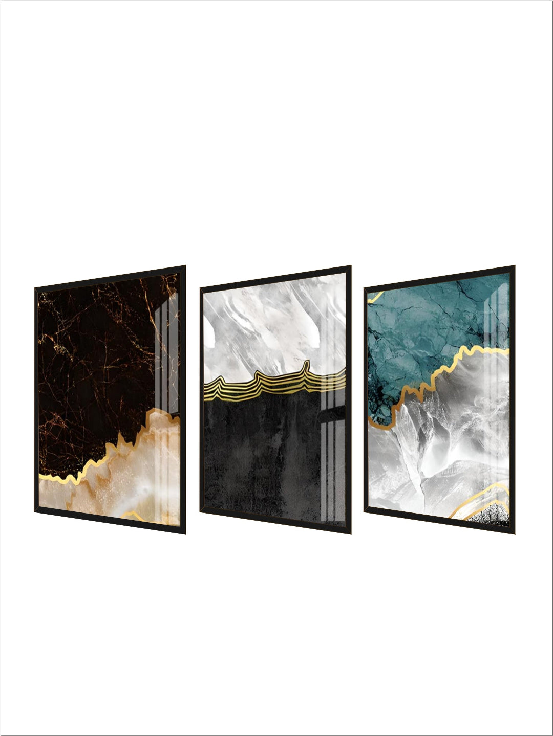 Modern Abstract Golden Seam Marble Print Wall Art Fine Art Canvas Prints Fashion Pictures For Luxury Living Room Dining Room Home Office Art Decor