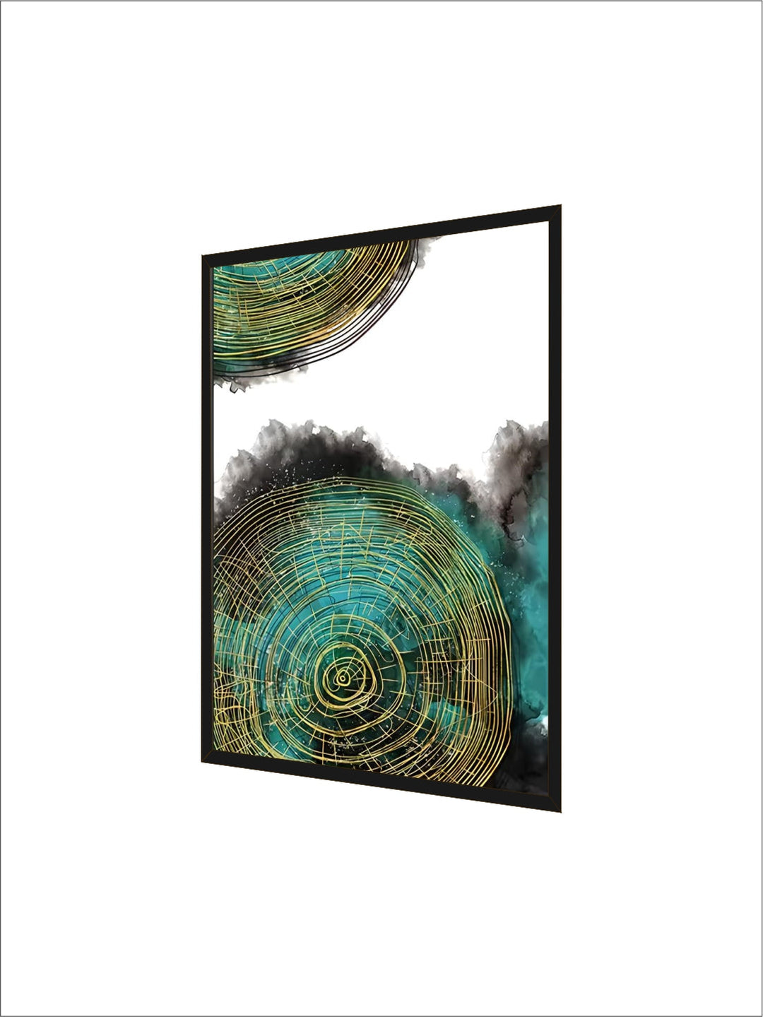 Modern Green Agate Golden nordic Luxury Art Abstract Green Plant Gold Leaf Canvas Painting For Wall Art Decoration Living Room