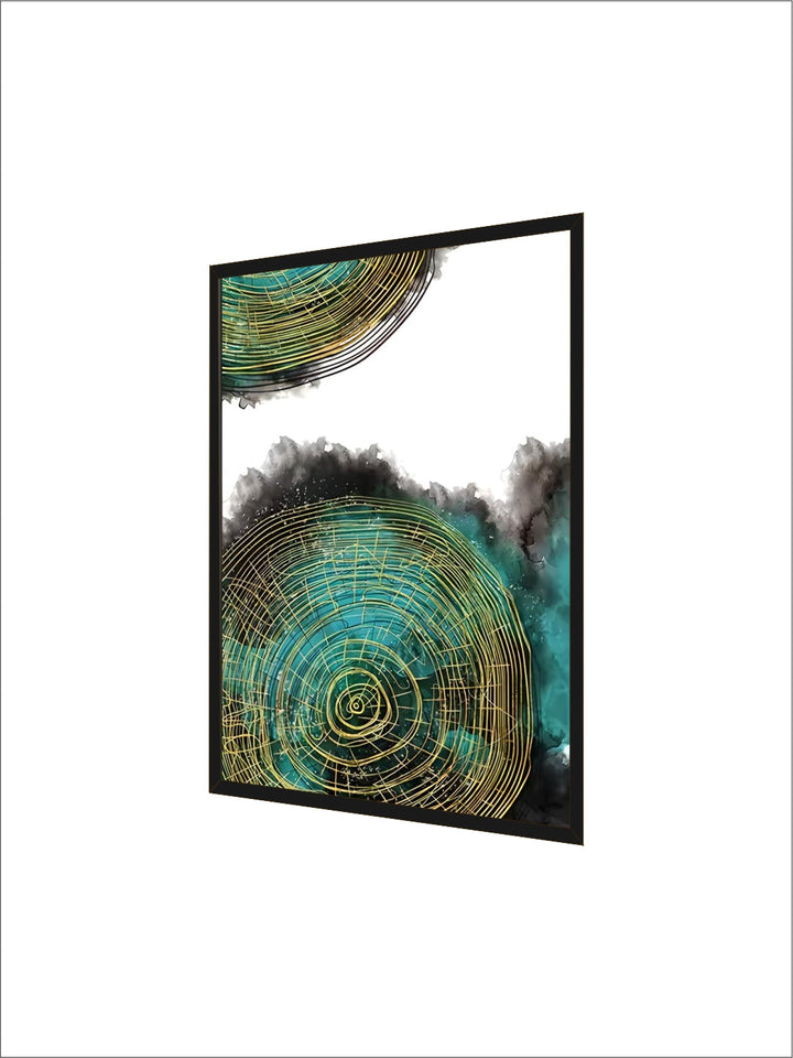 Modern Green Agate Golden nordic Luxury Art Abstract Green Plant Gold Leaf Canvas Painting For Wall Art Decoration Living Room