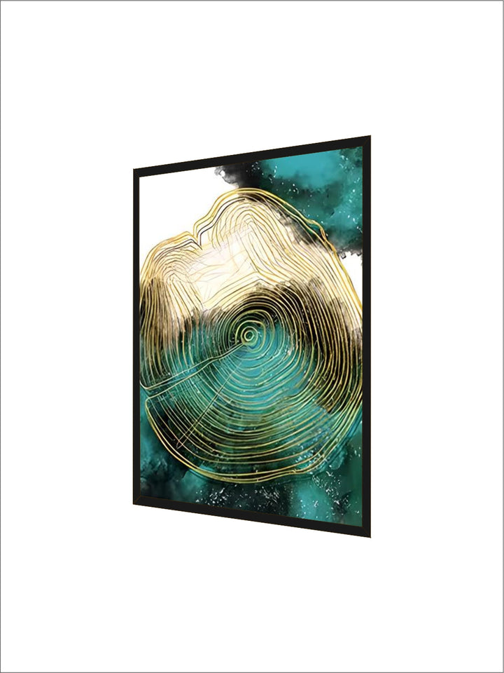 Modern Green Agate Golden nordic Luxury Art Abstract Green Plant Gold Leaf Canvas Painting For Wall Art Decoration Living Room