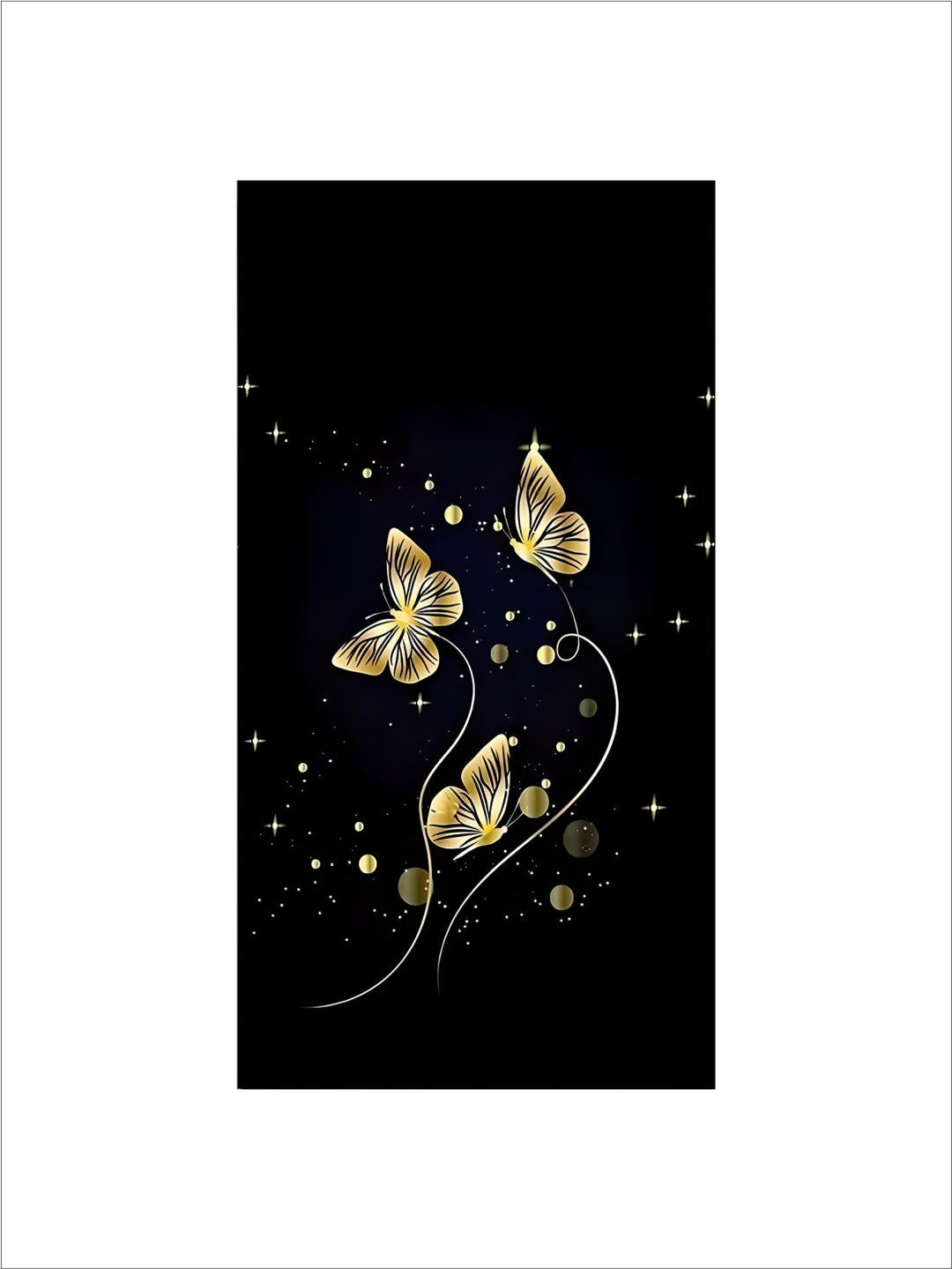 Home Wall Art Decor Luxury Black Gold Rose And Butterfly Landscape Modern Nordic Poster custom canvas art prints