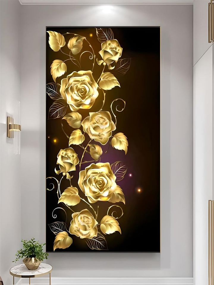 Home Wall Art Decor Luxury Black Gold Rose And Butterfly Landscape Modern nordic Poster custom canvas art prints