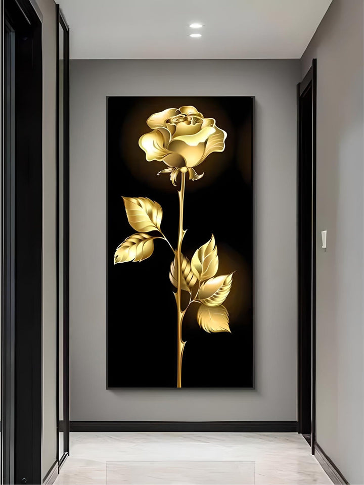 Home Wall Art Decor Luxury Black Gold Rose And Butterfly Landscape Modern nordic Poster custom canvas art prints