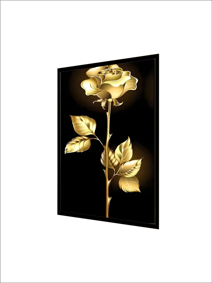 Home Wall Art Decor Luxury Black Gold Rose And Butterfly Landscape Modern Nordic Poster custom canvas art prints