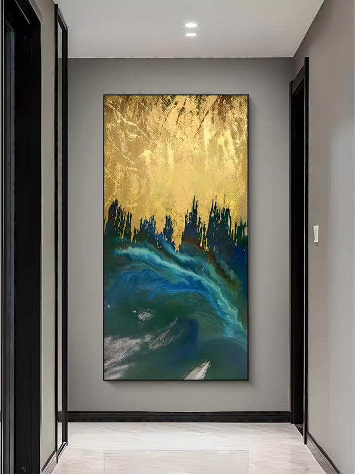 Nordic Abstract Posters and Prints Golden Grey Canvas Art Paintings Modern Room Decoration Wall Picture For Living Room Home