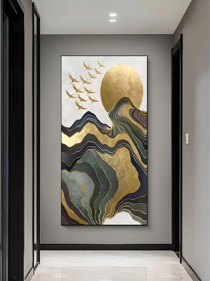 nordic Abstract Posters and Prints Golden Grey Canvas Art Paintings Modern Room Decoration Wall Picture For Living Room Home