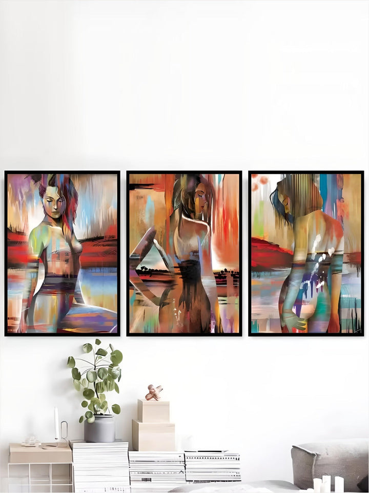 Nordic Nude Woman Abstract Wall Art 