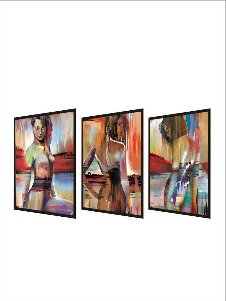 Nordic Nude Woman Abstract Wall Art 