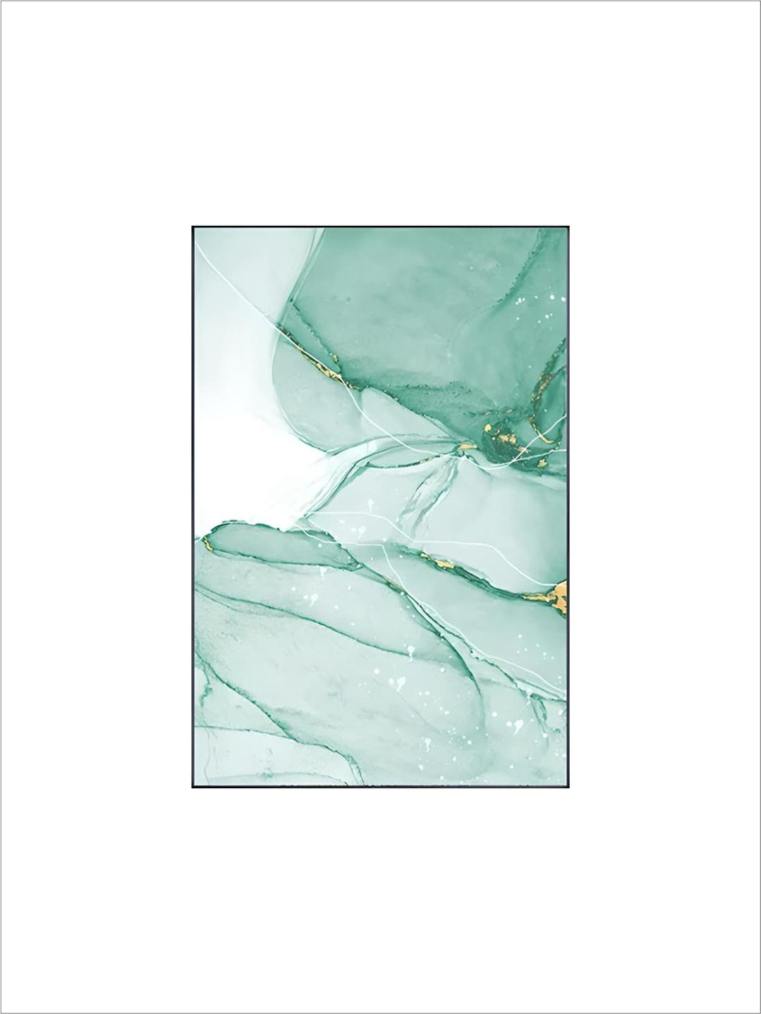 Abstract Green Golden Marble Print Wall Art Fine Art Canvas Prints Pictures For Modern Apartment Living Room Hotel Room Art Decor