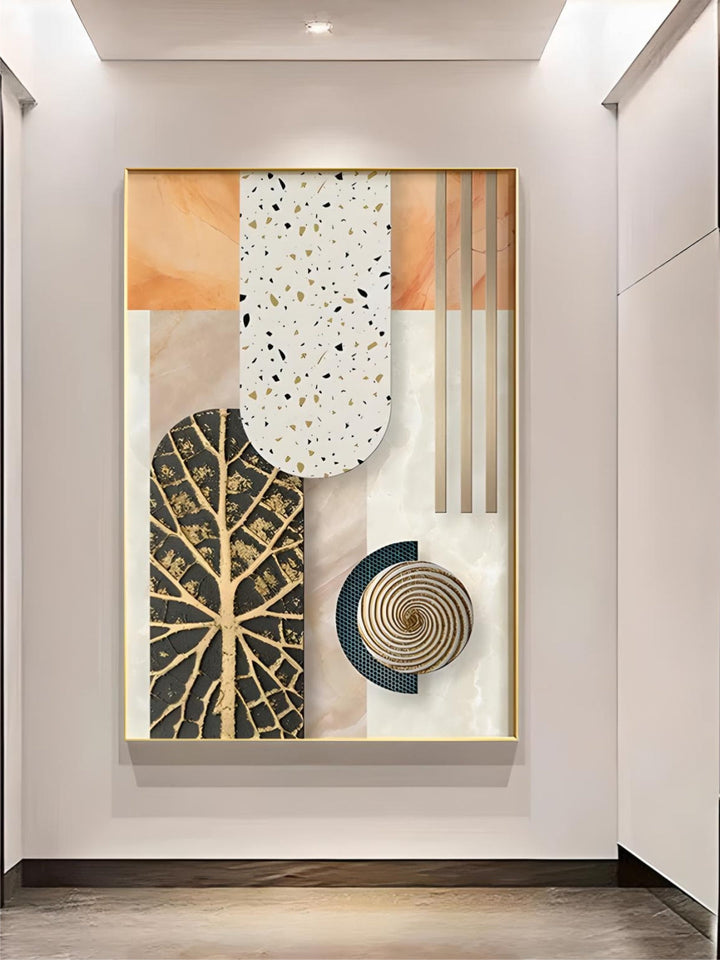 Modern Aesthetics Abstract Architectural Wall Art Fine Art Canvas Prints Pictures For Apartment Living Room Foyer Entrance Way Light Luxury Home Decor