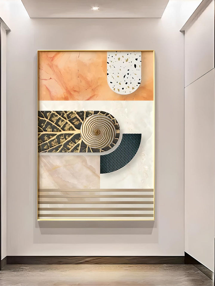 Modern Aesthetics Abstract Architectural Wall Art Fine Art Canvas Prints Pictures For Apartment Living Room Foyer Entrance Way Light Luxury Home Decor