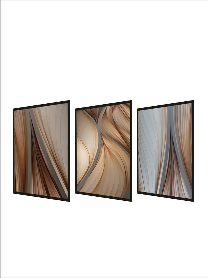 Modern Aesthetics Flowing Ripples Abstract Wall Art Fine Art Canvas Prints Pictures For Luxury Apartment Living Room Modern Foyer Entranceway Art Decor