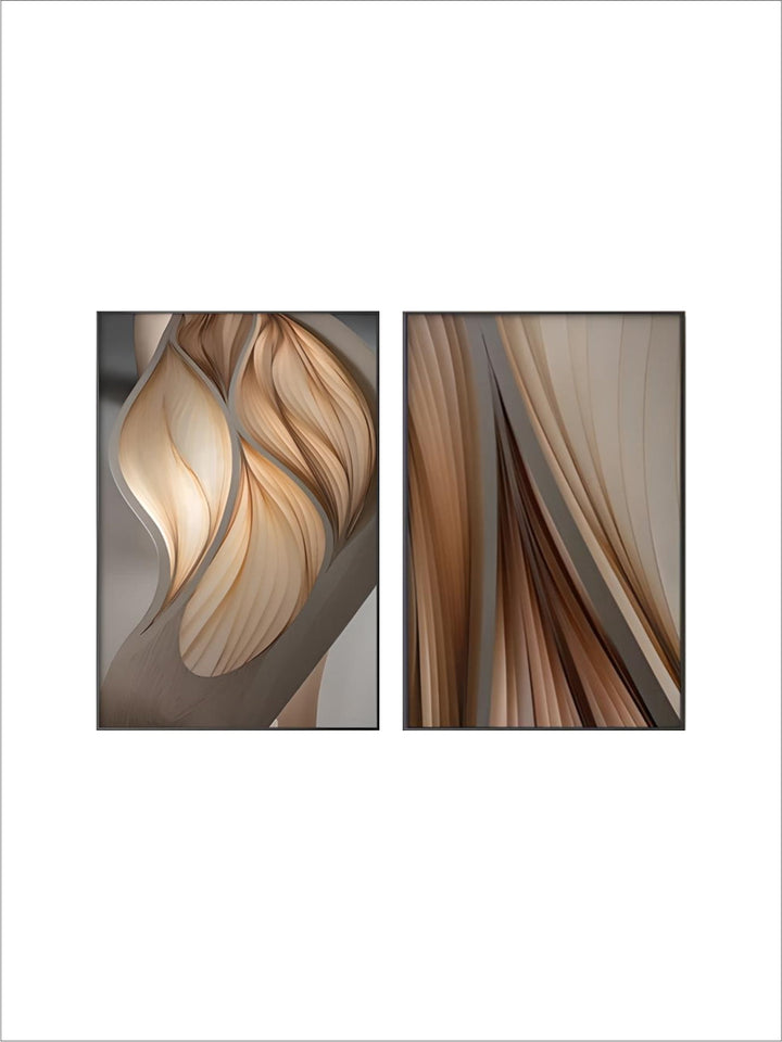 Modern Aesthetics Flowing Ripples Abstract Wall Art Fine Art Canvas Prints Pictures For Luxury Apartment Living Room Modern Foyer Entranceway Art Decor