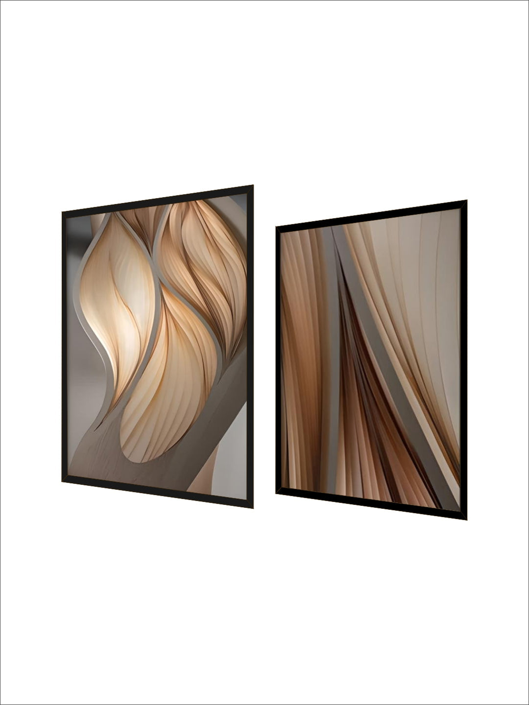 Modern Aesthetics Flowing Ripples Abstract Wall Art Fine Art Canvas Prints Pictures For Luxury Apartment Living Room Modern Foyer Entranceway Art Decor