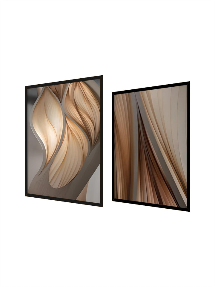 Modern Aesthetics Flowing Ripples Abstract Wall Art Fine Art Canvas Prints Pictures For Luxury Apartment Living Room Modern Foyer Entranceway Art Decor