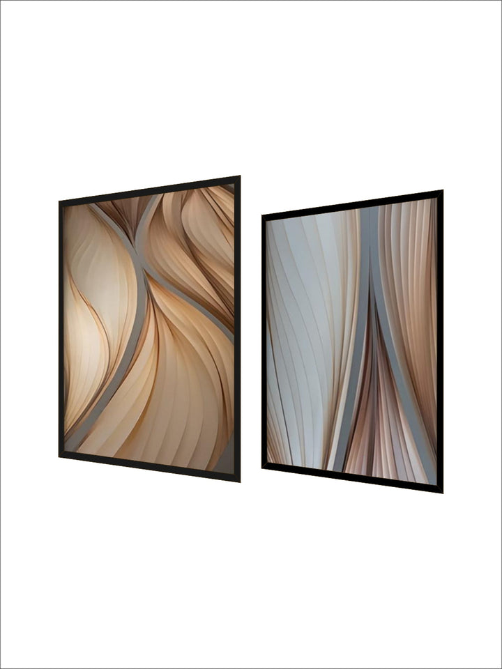 Modern Aesthetics Flowing Ripples Abstract Wall Art Fine Art Canvas Prints Pictures For Luxury Apartment Living Room Modern Foyer Entranceway Art Decor