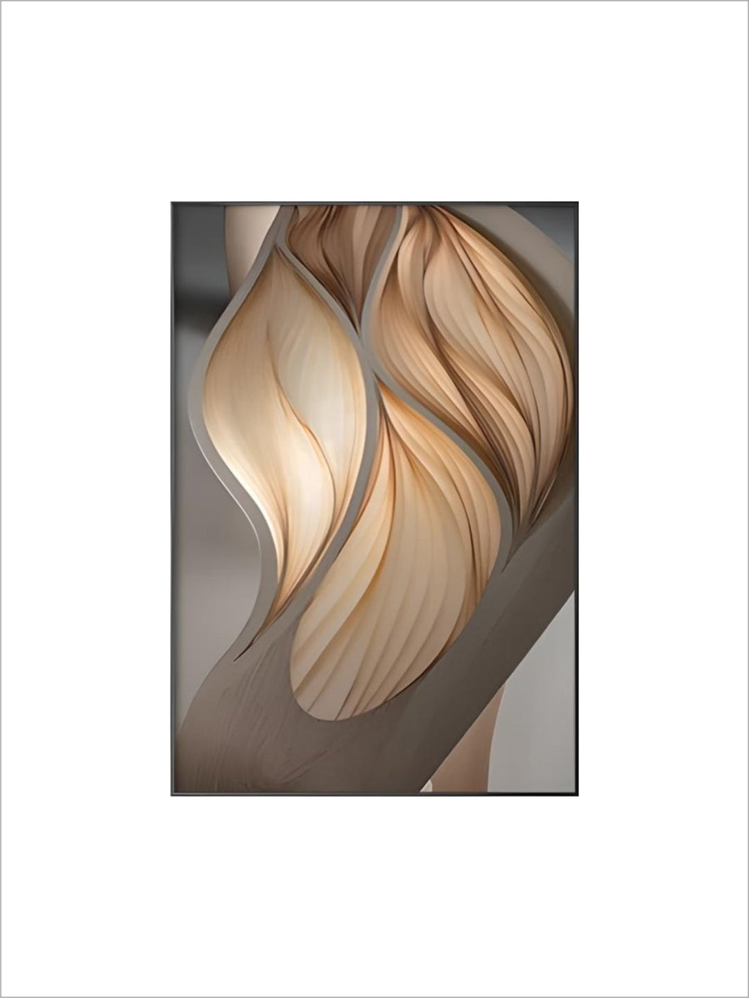 Modern Aesthetics Flowing Ripples Abstract Wall Art Fine Art Canvas Prints Pictures For Luxury Apartment Living Room Modern Foyer Entranceway Art Decor