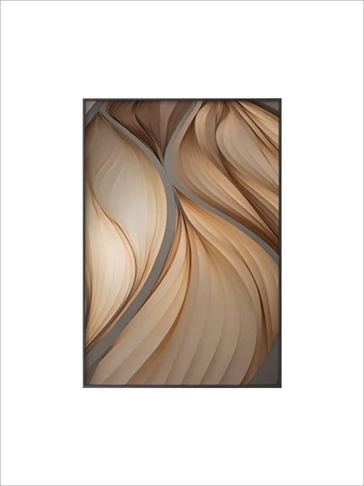 Modern Aesthetics Flowing Ripples Abstract Wall Art Fine Art Canvas Prints Pictures For Luxury Apartment Living Room Modern Foyer Entranceway Art Decor