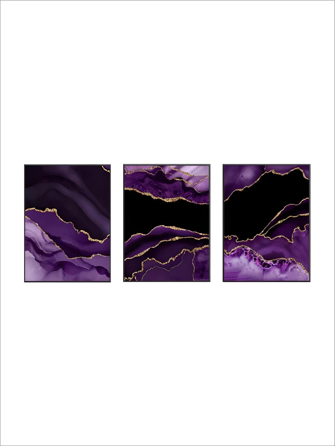 Modern Abstract Liquid Purple Black Marble Print Wall Art Fine Art Canvas Prints Pictures For Living Room Dining Room Home Office Art Decor