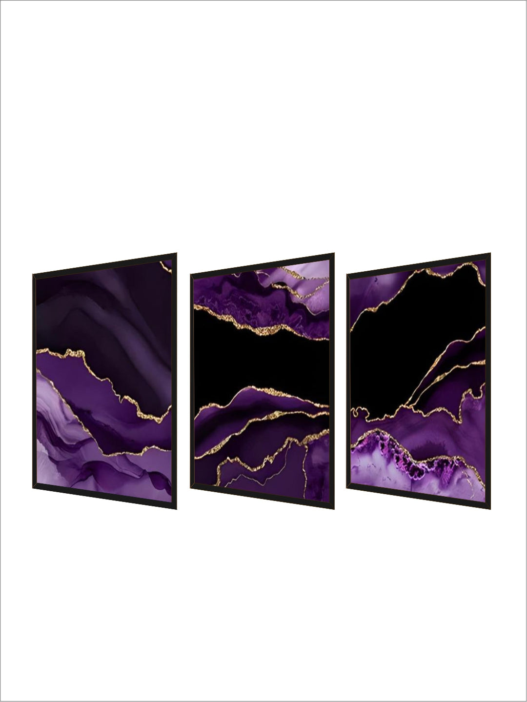 Modern Abstract Liquid Purple Black Marble Print Wall Art Fine Art Canvas Prints Pictures For Living Room Dining Room Home Office Art Decor