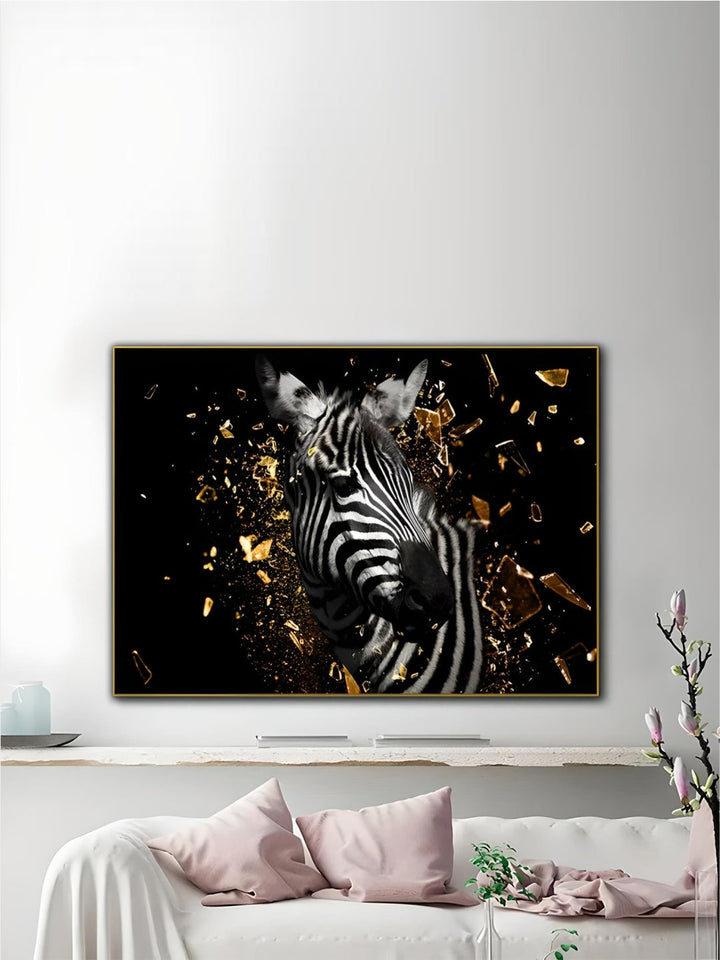 Modern Wild Animal Posters Wall Art Fine Art Canvas Prints Lion Elephant Leopard Zebra Pictures For Living Room Home Office Decor